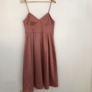 H&M NWT Satin Fit and Flare Midi Dress